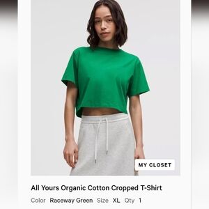 lululemon athletica Green Crop Top